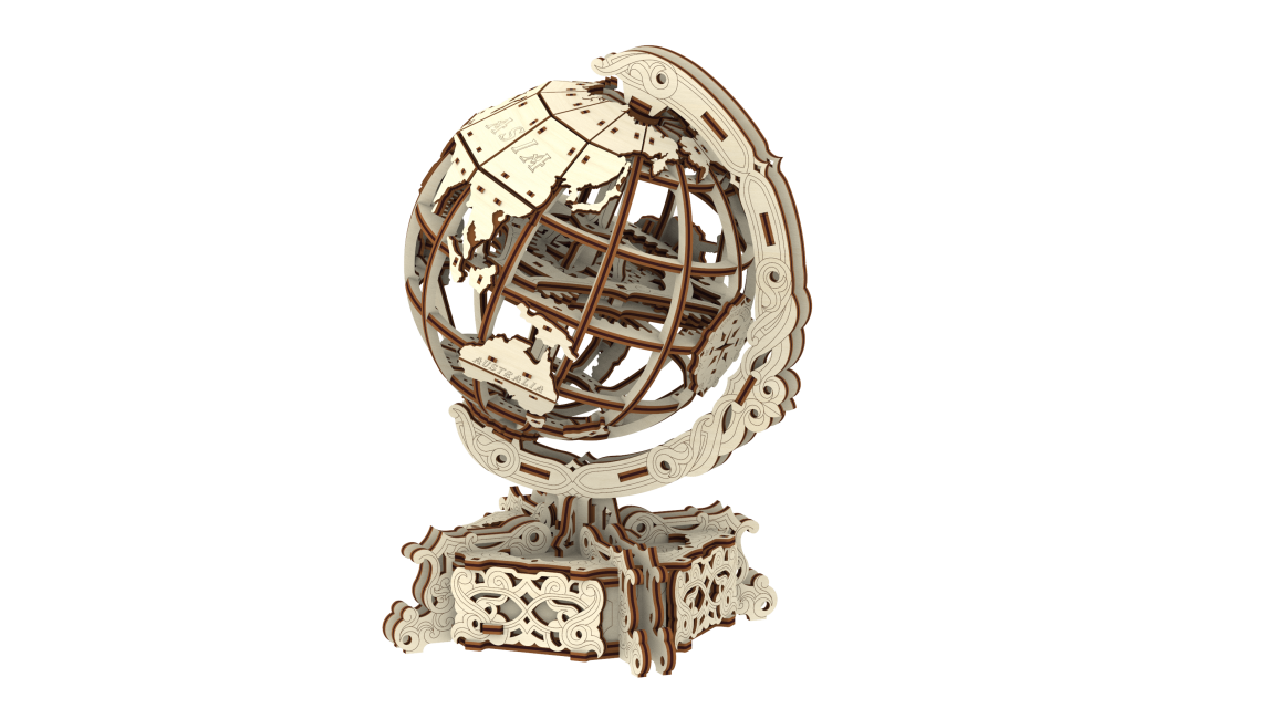 Wooden City World Globe