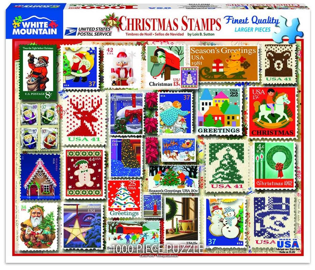 1000pc Christmas Stamps Puzzle