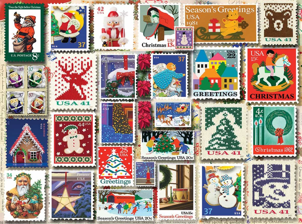 1000pc Christmas Stamps Puzzle