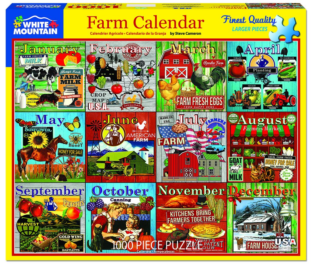 1000pc Farm Calendar Puzzle