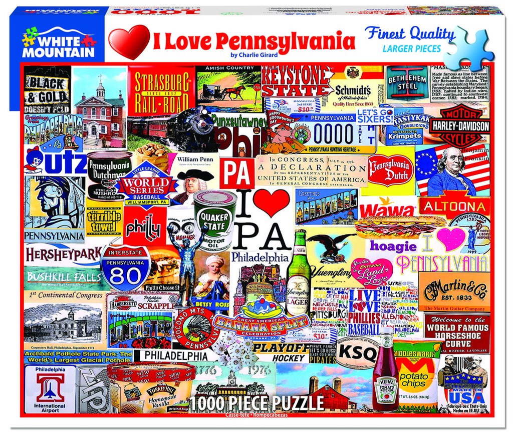 1000pc I Love Pennsylvania Puz