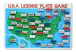 Flip-To-Wib U.S.A. License Plate Game
