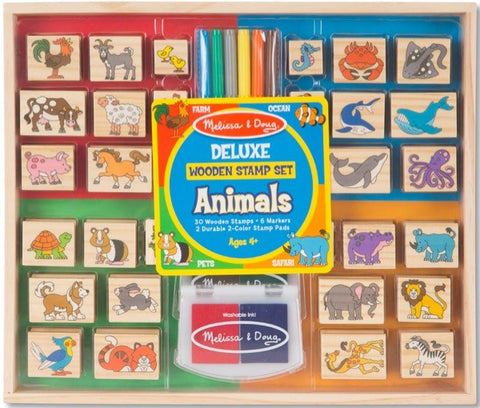 Animals-Deluxe Wooden Stamp Set