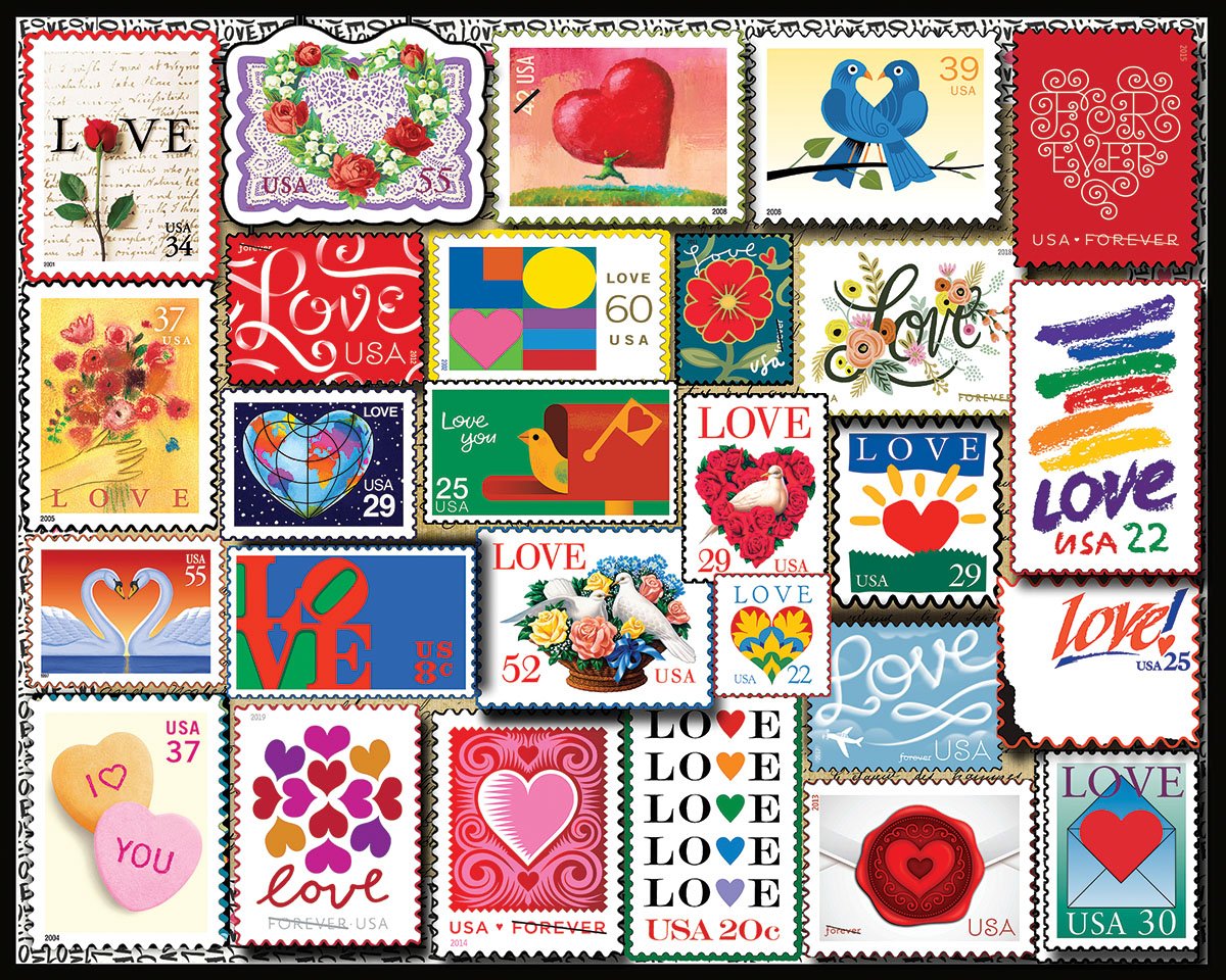 1000pc Love Stamps Puzzle