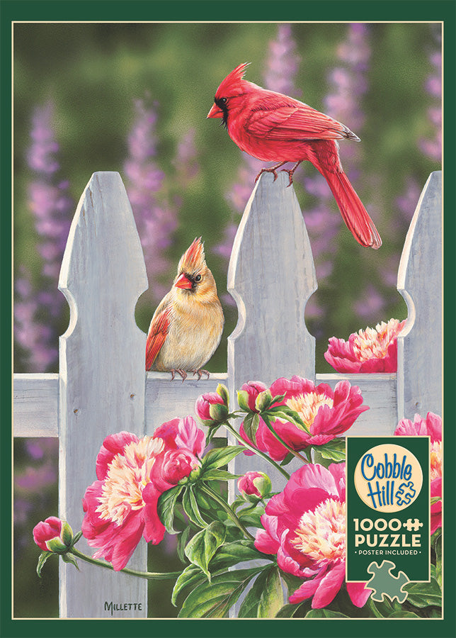 Cardinals and Peonies 1000pc Puzzle