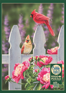 Cardinals and Peonies 1000pc Puzzle