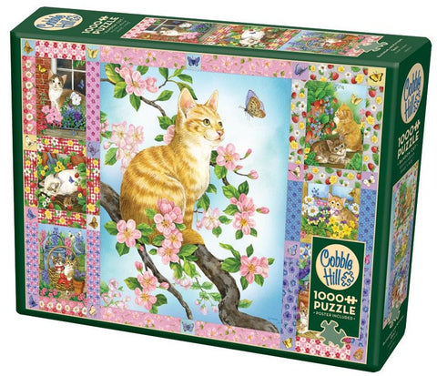 Blossoms and Kittens Quilt 1000pc Puzzle
