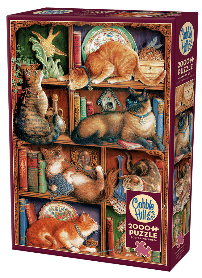 Feline Bookcase 2000pc Puzzle