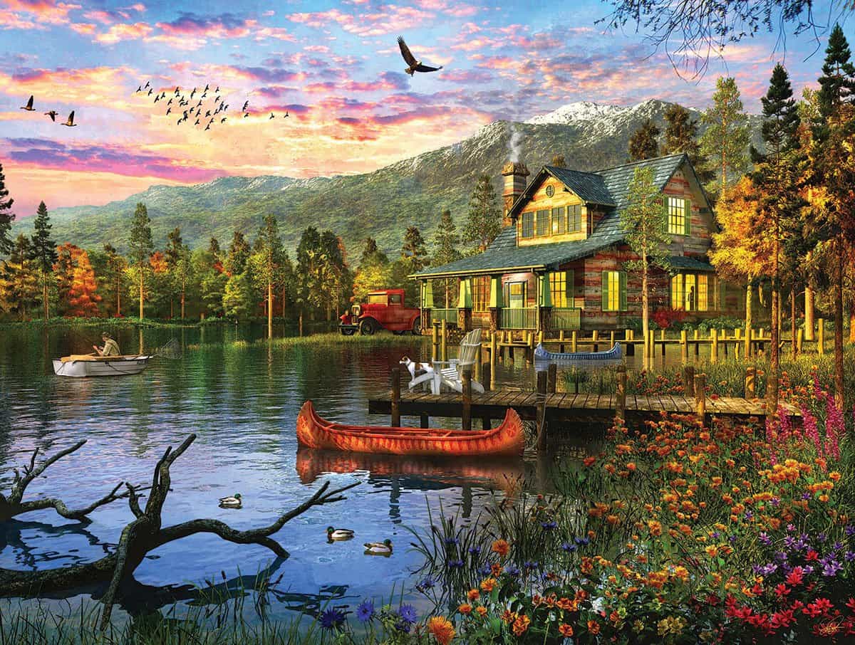 550pc Sunset Cabin Puzzle