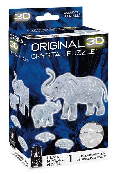 Elephant with Baby 3D Crystal Puzzle