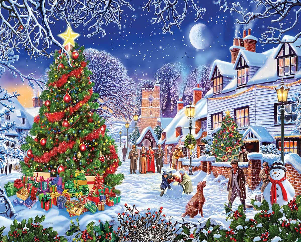 1000pc Village Christmas Tree